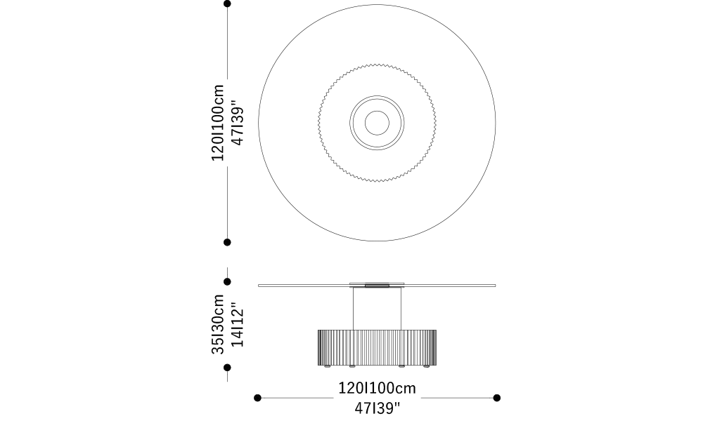 Imagem das dimensões principais do produto